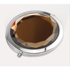 Round shape crystal pocket mirror 